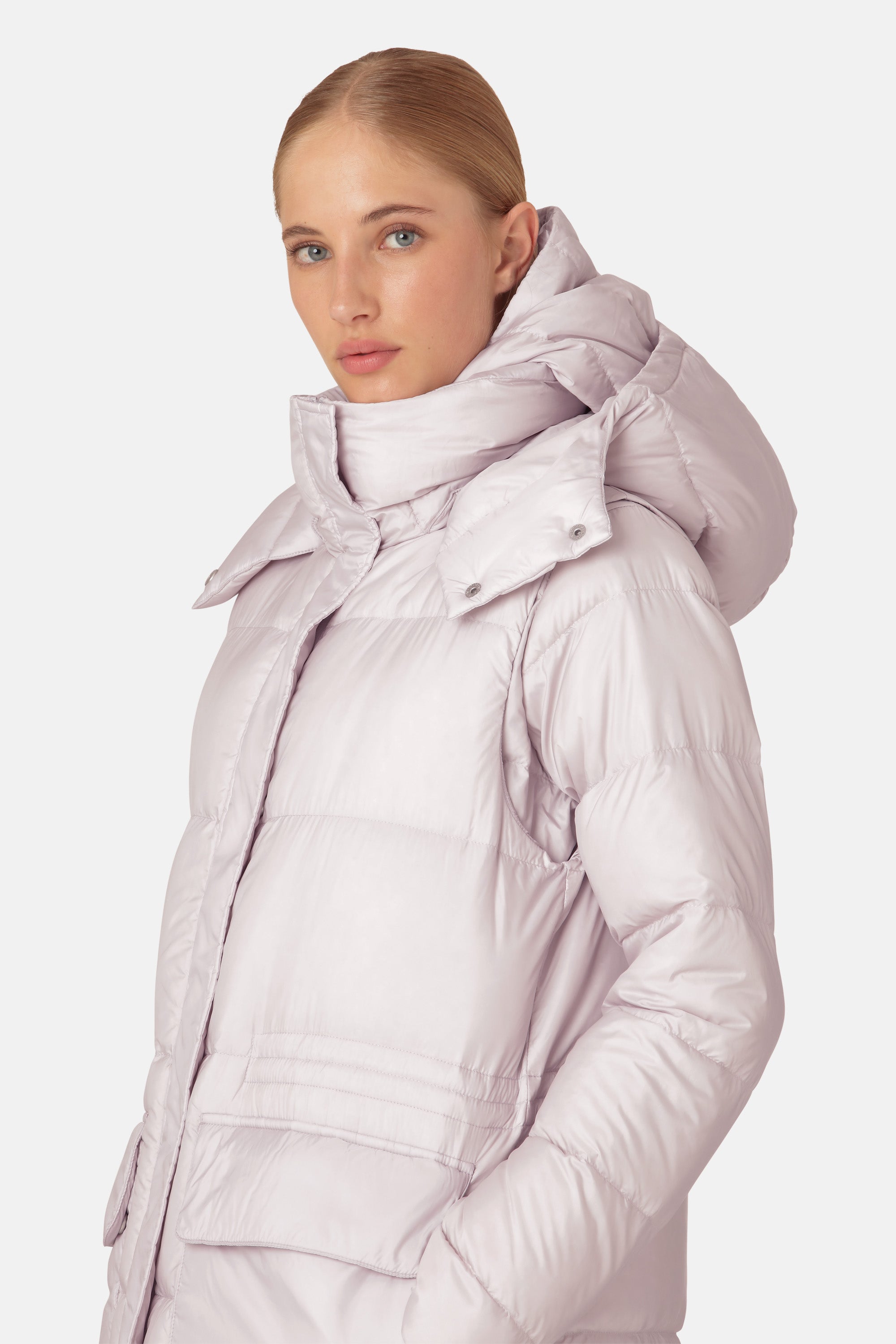 Ilse Jacobsen Hornbæk Outerwear Long Down Vest Puffer vest 549 Concrete